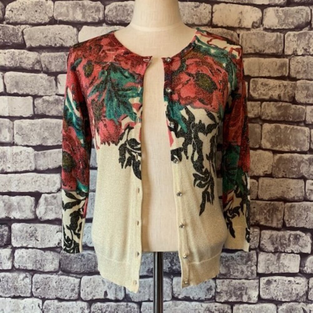 Joseph A Cardigan W/ Metallic Threads Size MP
